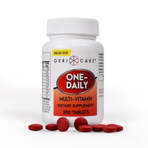 One-Daily Multi-Vitamin Tablet, 200 Count by GeriCare| Adult Multivitamin Supplement for Men
