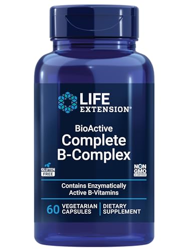 Life Extension BioActive Complete B-Complex, 60 Vegetarian Capsules | Complete B Complex
