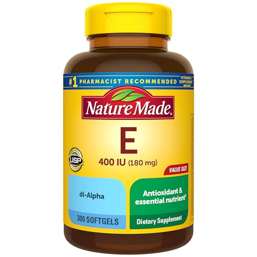 Nature Made Vitamin E 180 mg (400 IU) dl-Alpha, 300 Softgels |