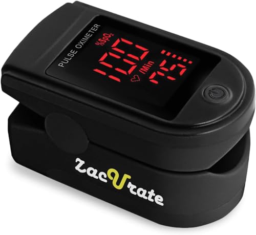 Zacurate 500 Series Fingertip Pulse Oximeter Blood Oxygen Saturation Monitor with Silicon