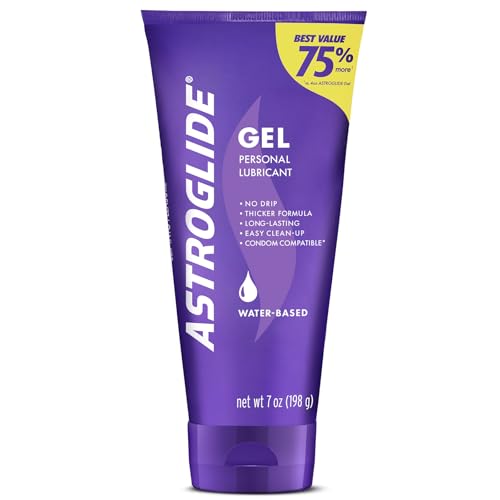 ASTROGLIDE Water-Based Lube, Thicker Gel, Stay-Put No Drip, 7 Fl Oz |