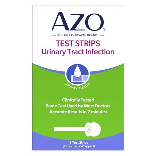AZO Urinary Tract Infection (UTI) Test Strips, Results in 2 Mins, 3
