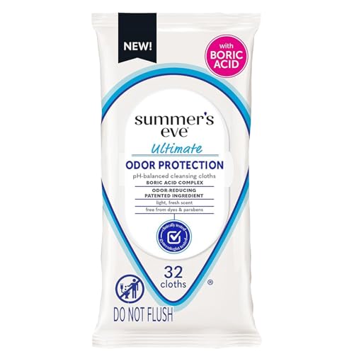 Summer's Eve Feminine Wipes, Ultimate Odor Protection, Boric Acid, 32 Ct |