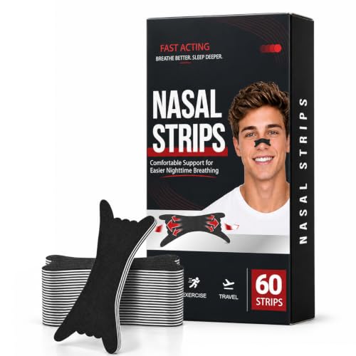60 PCS Extra Strength Nasal Strips for Snoring & Congestion Relief -