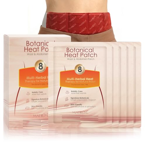 Menstrual Heating Pad for Period Cramps Relief - Self-Heating Patch Wrap with Adjustable Strap, Extra Large, Discreet Under Clothing, Up to 8 Hours Drug-Free Heat, 5 Count