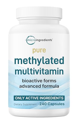 Micro Ingredients Pure Methylated Multivitamin Supplement, 240 Capsules | 19-in-1 Formula with
