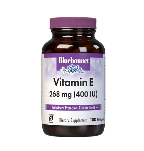 Bluebonnet Nutrition Vitamin E 400 IU (268 mg) Mixed Tocopherols Softgels, Free