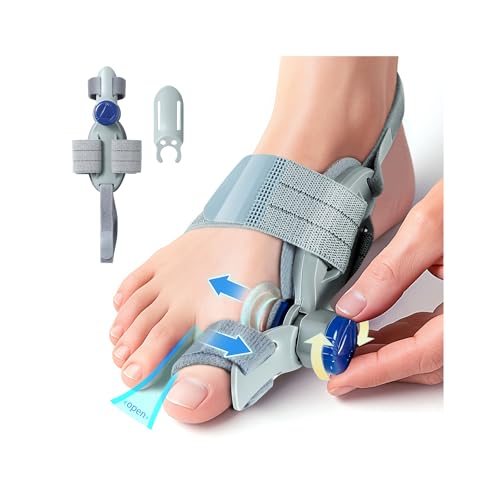 Bunion Corrector for Women & Men, Adjustable Big Toe Straightener, 1 Pack | Precision Adjustment Knob for a Personalized Fit, Supports Toe Alignment, Fits Left or Right Foot, Day & Night Wear