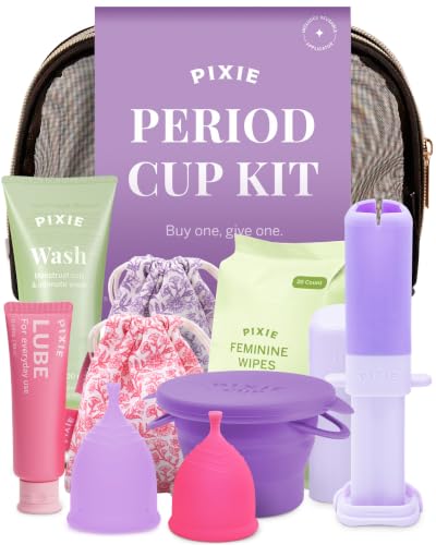 Pixie Menstrual Cup Kit - Best Period Cup Starter Kit for Feminine