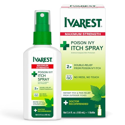 Ivarest Poison Ivy Itch Spray, Fast-Acting Medicated Treatment, 3.4 fl oz |