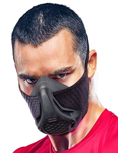 Sparthos High Altitude Training Mask, Running Breathing Mask -Black | Elevation Workout,