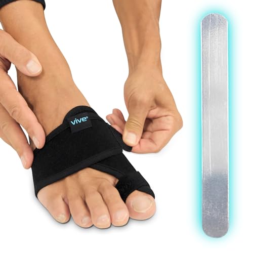 Vive Bunion Brace (Pair) - Big Toe Corrector Straightener with Splint |