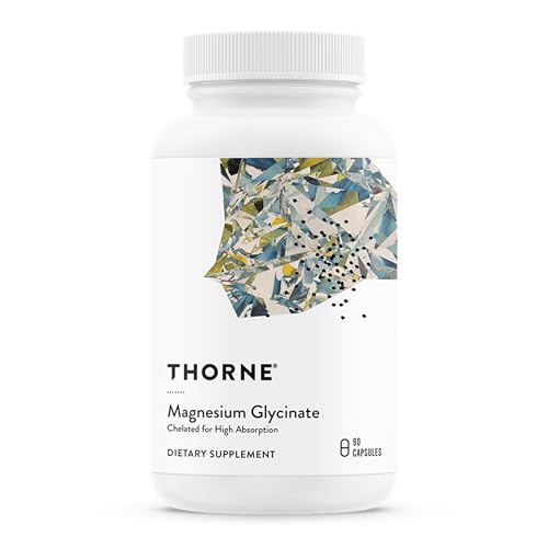 THORNE Magnesium Glycinate, Chelated Magnesium Supplement, 90 Capsules | Supports Restful Sleep,