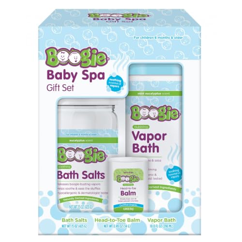 Boogie Baby Spa Kit Gift Set - Bath Salts, Head-to-Toe Balm, &