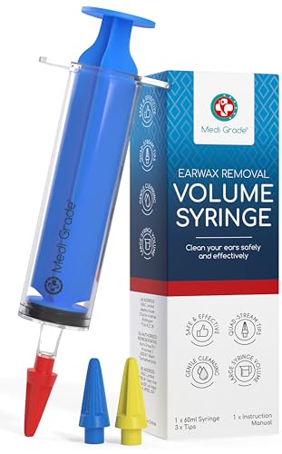 Medi Grade Ear Irrigation Flushing System, 60ml Ear Wax Removal Syringe |