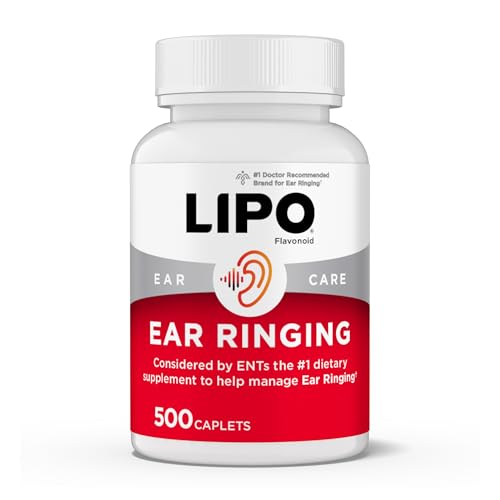 LIPO Ear Ringing Support, Lemon Bioflavonoid Complex, 500 Caplets | Vitamins C,