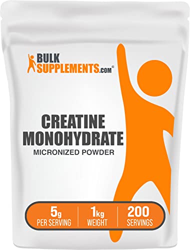 BulkSupplements.com Creatine Monohydrate Powder - 1KG (Pack of 1) | Creatine: Gluten