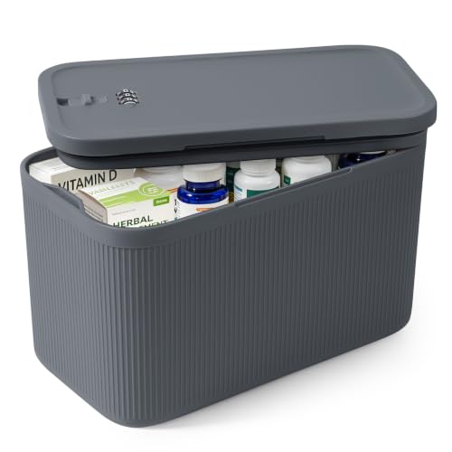 Medication Lock Box with Combination Lock, Keyless Small Box for Fridge Pills Phone Medicine - Home Office Travel Dorm