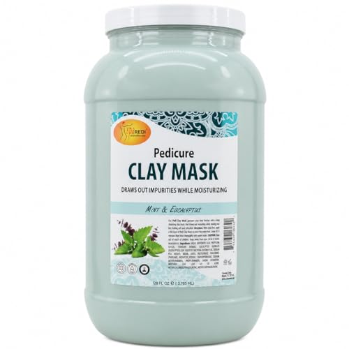 SPA REDI Spa Body and Foot Mask, Hydrating Bentonite Formula, 128 oz | Professional one-step mask with 30% bentonite and sodium hyaluronate for sensitive skin; cruelty free and sulfate free.