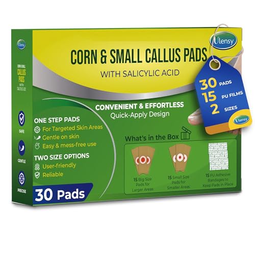 Corn Remover Pads for Feet Toes: 30-Pack Extra Strength Salicylic Acid