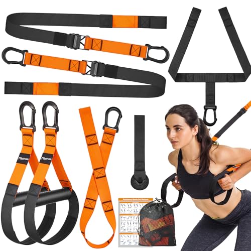 Home Resistance Training Kit, Suspension Trainer Straps with Adjustable Extension, Door Anchor,