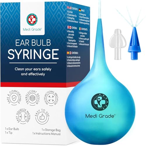 Medi Grade Ear Wax Removal Bulb Syringe 2.54 fl oz, Ear Cleaner
