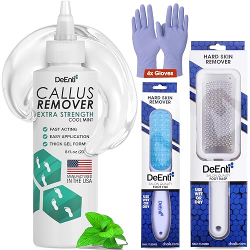 DeEnti Callus Maintenance Pack, Mint Callus Remover, Foot Rasp and File Kit