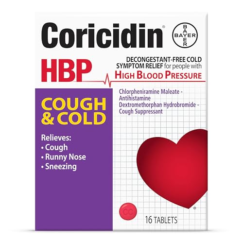 Coricidin HBP Decongestant-Free Cough and Cold Medicine, 16 ct | Specially designed