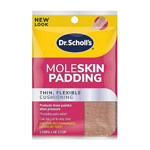 Dr. Scholl's Moleskin Padding for Cushioning and Pain Relief, 3 Strips |