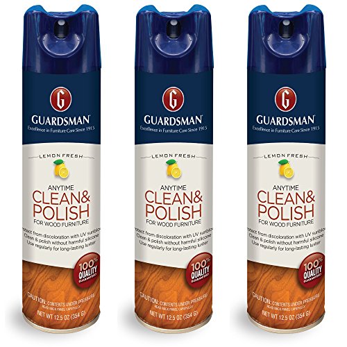 Guardsman 460303AZB Clean & Polish For Wood Furniture-Silicone Free, UV Protection, Lemon