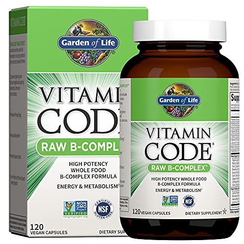 Garden of Life Vitamin Code Raw B-Complex, 120 Vegan Capsules | High
