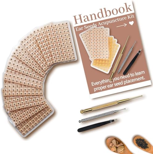1200Pcs Ear Seeds Acupuncture Kit, Auricular Sticker Kit with Ears Seed, Acupuncture