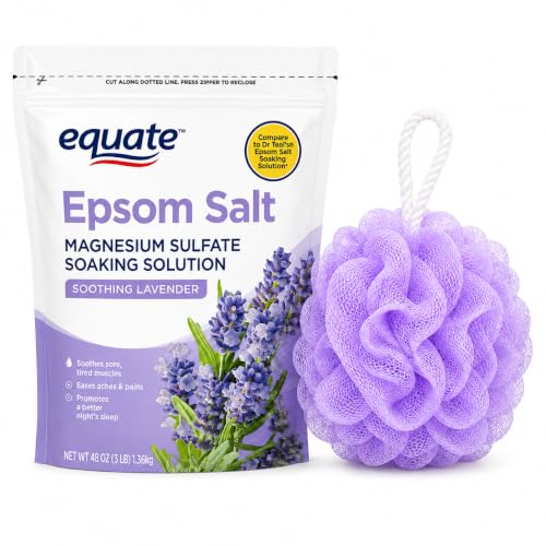 Equate Epsom Salt Lavender Magnesium Sulfate Soaking Solution 48 oz