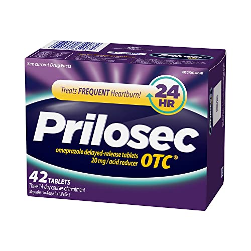 Prilosec OTC, Omeprazole Delayed Release 20mg, Acid Reducer, Treats Frequent Heartburn for