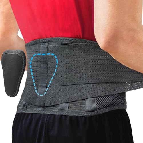 Sparthos Back Brace for Women & Men, Sciatica, Lower Back Pain - Black-M | Herniated Disc & Scoliosis Pain Relief, Adjustable Back Support Belt, Lumbar Pad, Breathable Mesh for Work & Heavy Lifting