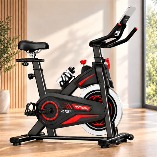 Semi Commercial Exercise Bike, Magnetic Stationary Bikes for Home with App Training,