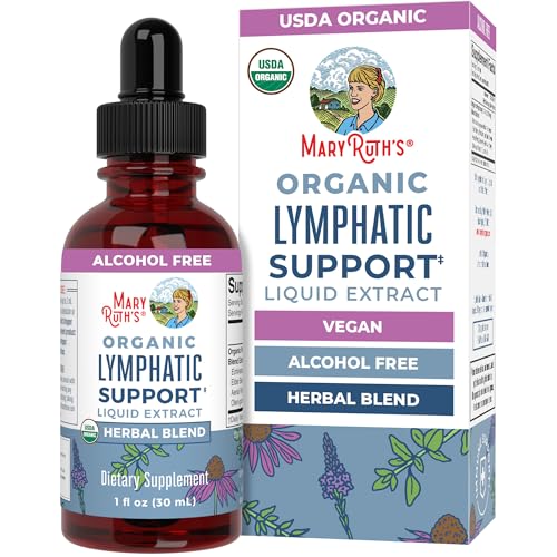 MARYRUTH'S Organic Lymphatic Support Liquid Drops, Herbal Blend, Non-GMO | USDA Organic,