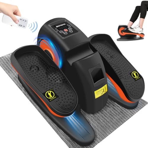 QYIQYA Under Desk Elliptical Machine, Electric Seated Pedal Exerciser for Home Office,