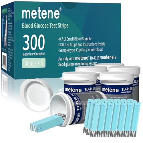 Metene TD-4116 Blood Glucose Test Strips, 300 Count, No Monitor | 300