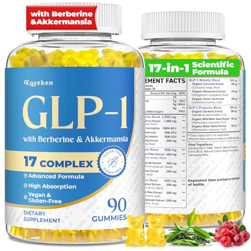 Eqeeken GLP-1, GLP-1 Supplement for Women & Men with Berberine, Akkermansia |