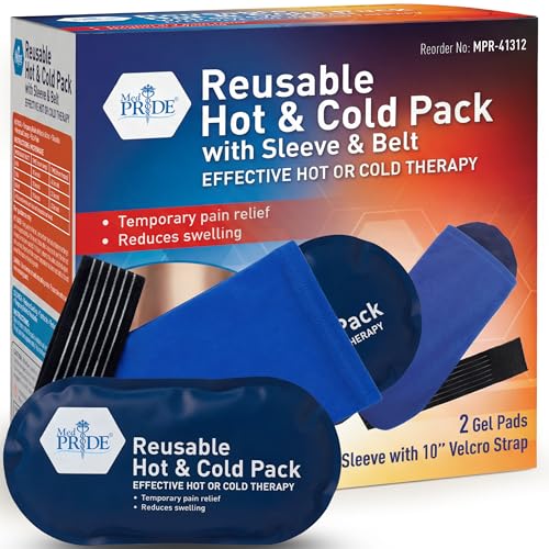 MED PRIDE Reusable Hot & Cold Therapy Gel Pack with Belt Sleeve,