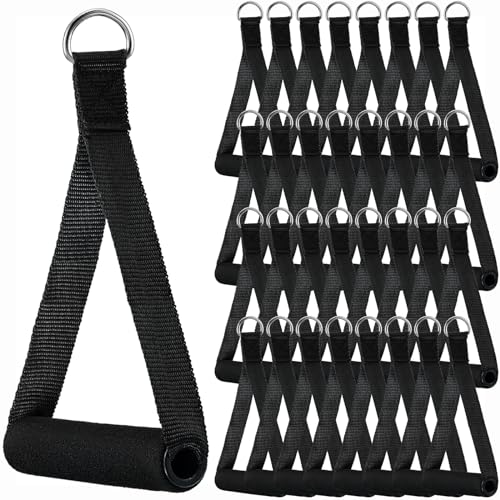 Sumind 40 Pcs Gym Exercise Handles Replacement Cable Machine Attachments for Home