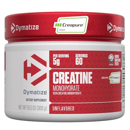Dymatize Creatine Monohydrate Powder with CREAPURE (Product of Germany), 5g Per Serving,