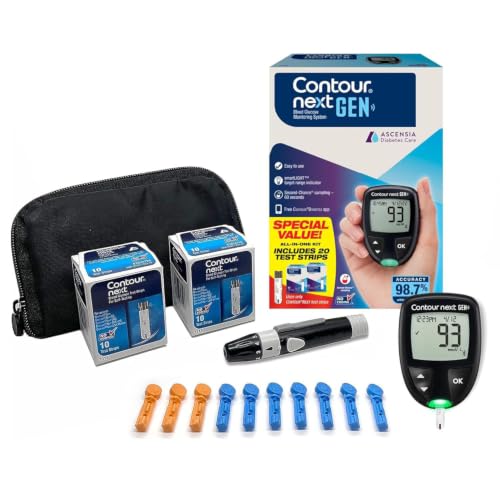 Ascensia CONTOUR NEXT GEN Blood Glucose Monitor All in One Kit +