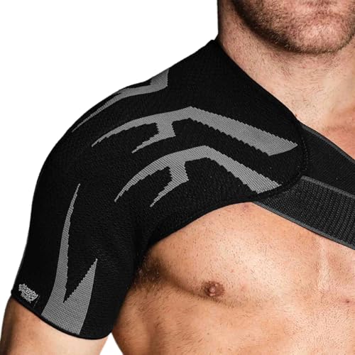 Anaconda Fightwear Shoulder Brace (X-Large) -Rotator Cuff Compression Support with Gel Pad for Shock Absorption & Joint Health-Adjustable Fit for Left/Right Shoulder -Ideal for Athletes, Men and Women