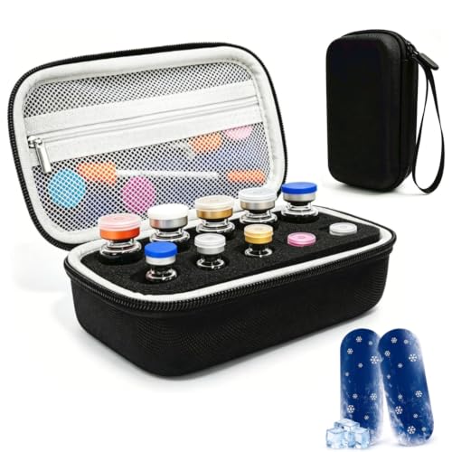 Peptide Case for Fridge & Travel, 1ml 3ml 5ml 10ml Vial Case