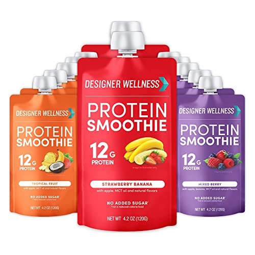 Designer Wellness, Original Variety, Protein Smoothie, 12g Whey, 12 ct | Real