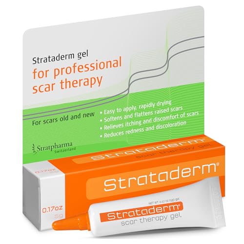 Strataderm Scar Therapy Gel for Surgery, Burns & Acne Scars 5g (0.17oz) | Professional Scar Therapy Gel | Old and New Scars from General Surgery, Trauma, Wounds, Burns, Bites, Acne & Skin Disease
