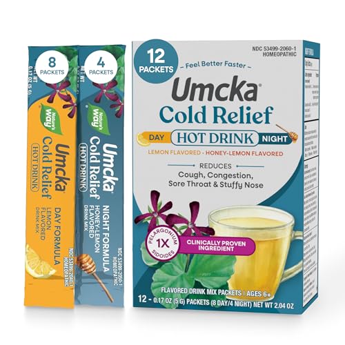 Nature's Way Umcka Cold Relief Hot Drink, Day & Night, Lemon &