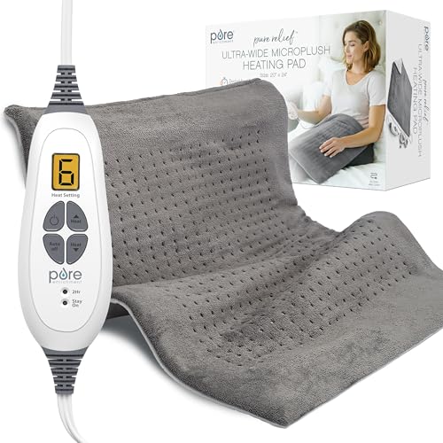 Pure Enrichment PureRelief Ultra-Wide Microplush Heating Pad - 20” x 24” XXL